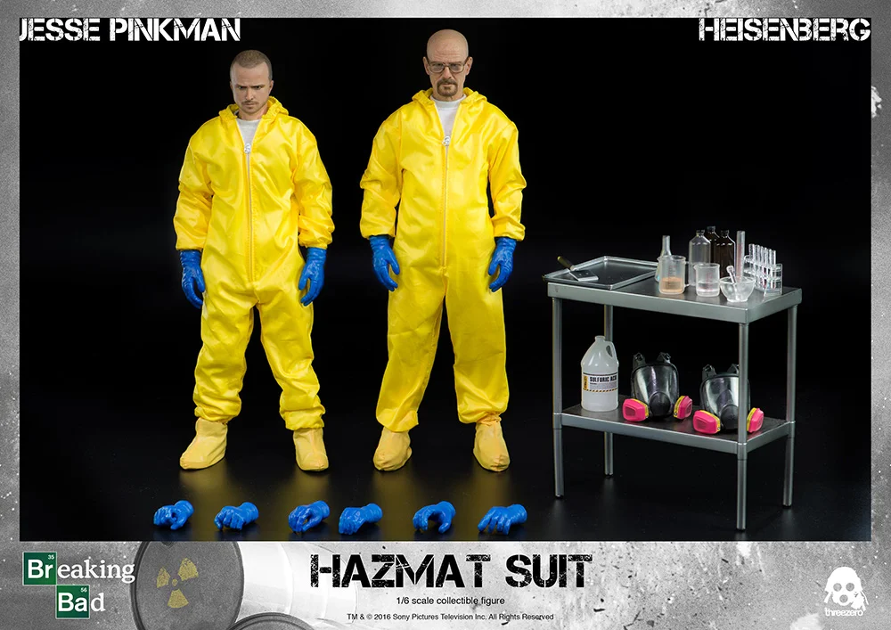 BREAKING BAD: HEISENBERG AND JESSY HAZMAT SUIT COMBO — THREEZERO